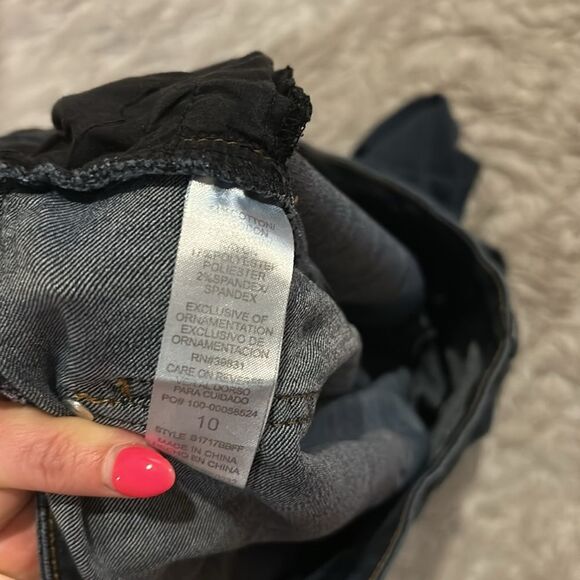 Democracy women’s dark blue‎ cotton stretch leggings size 10 - Picture 5 of 7